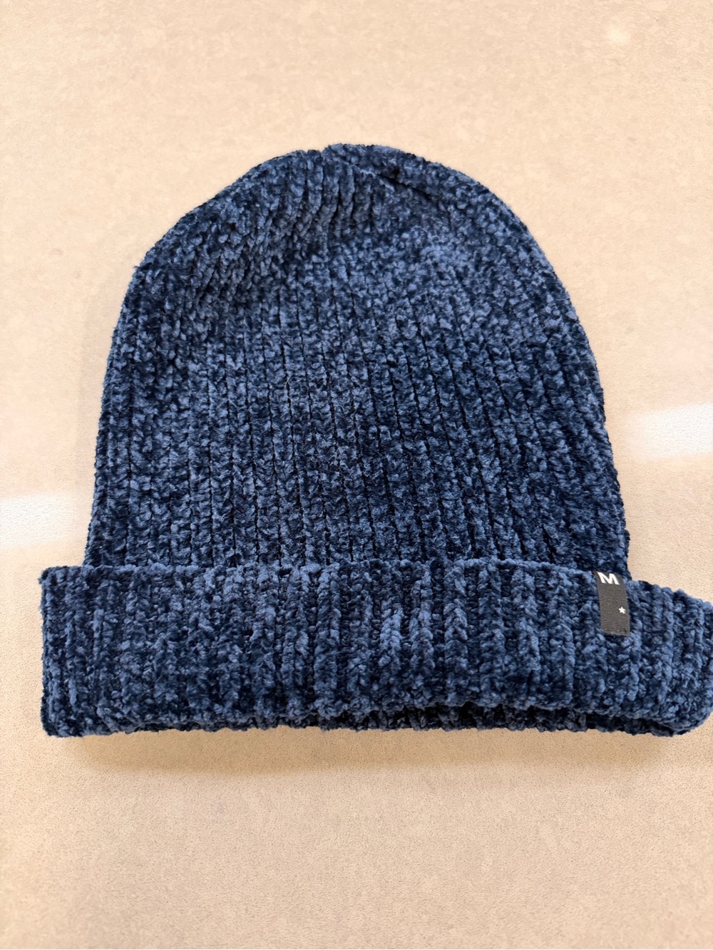 Molo Navy Chenille Cuffed Beanie